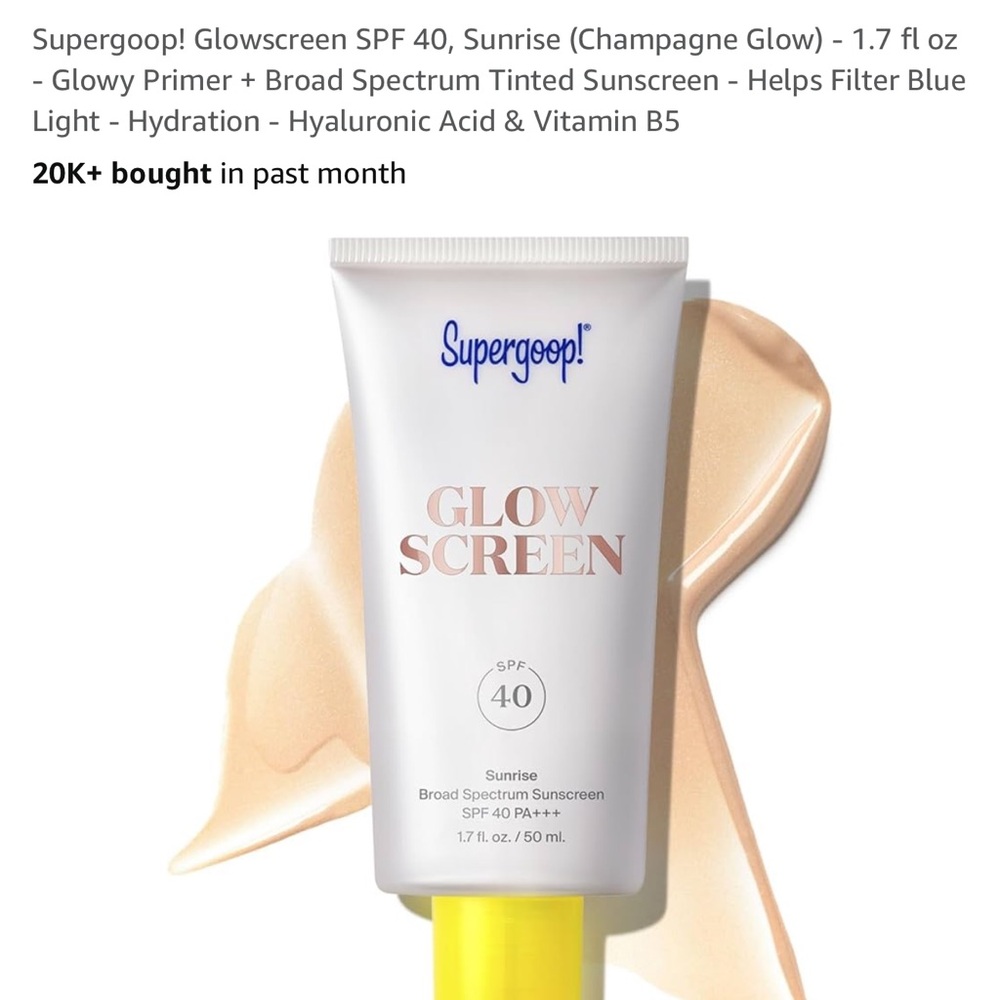 Supergoop! Glowscreen SPF 40 - Champagne Tint